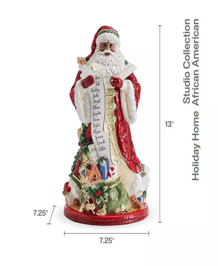 Fitz and Floyd Studio Collection 13-Inch African-American Santa Figurine 2