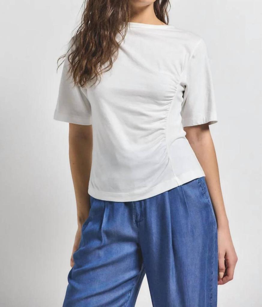 Derek Lam Derek Lam 10 Crosby - Frederic Ruched Short Sleeve Tee