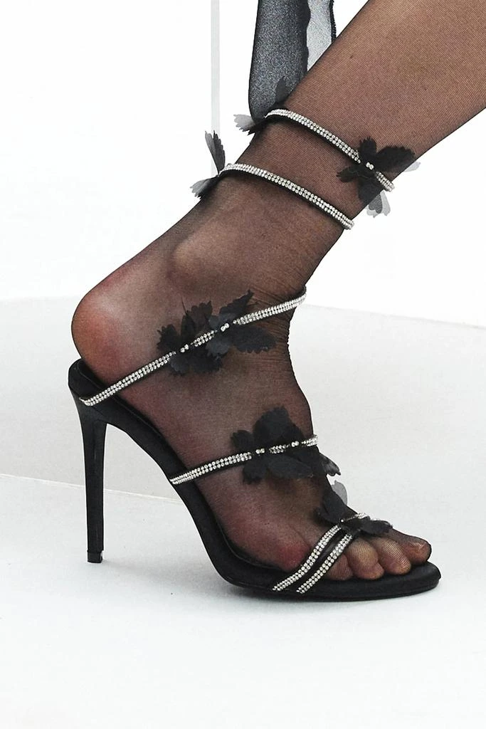 Azalea Wang Azalea Wang Aryana Rhinestone Ankle Wrap Sandal 1