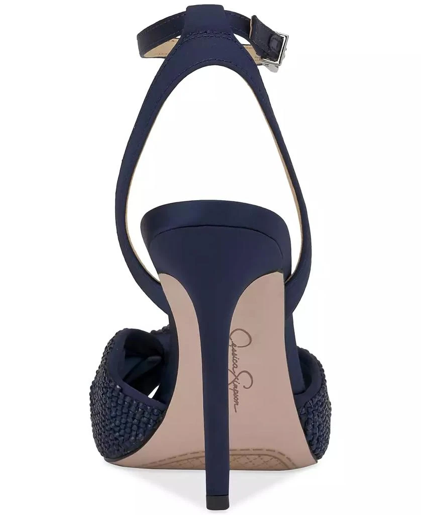 Jessica Simpson Women's Ohela Beaded Knot Ankle-Strap Dress Sandals 3