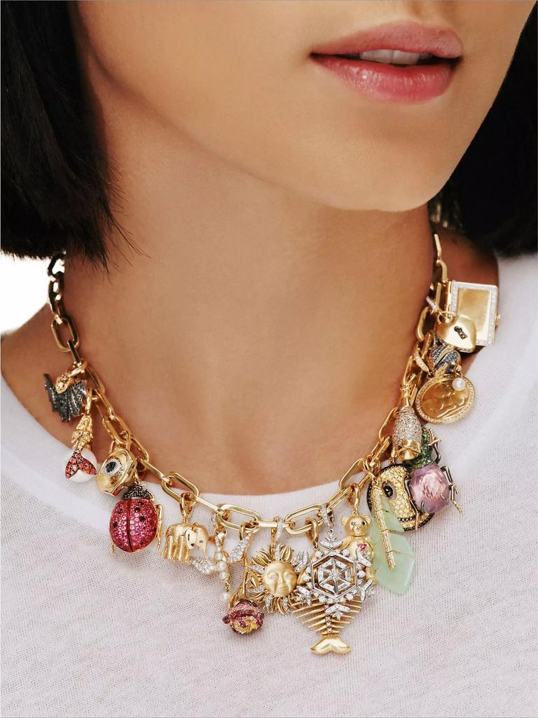 Annoushka Annoushka X Temperley 18K Yellow Gold, White Rhodium, Pearl & 0.25 TCW Diamond Lovebirds Charm Pendant