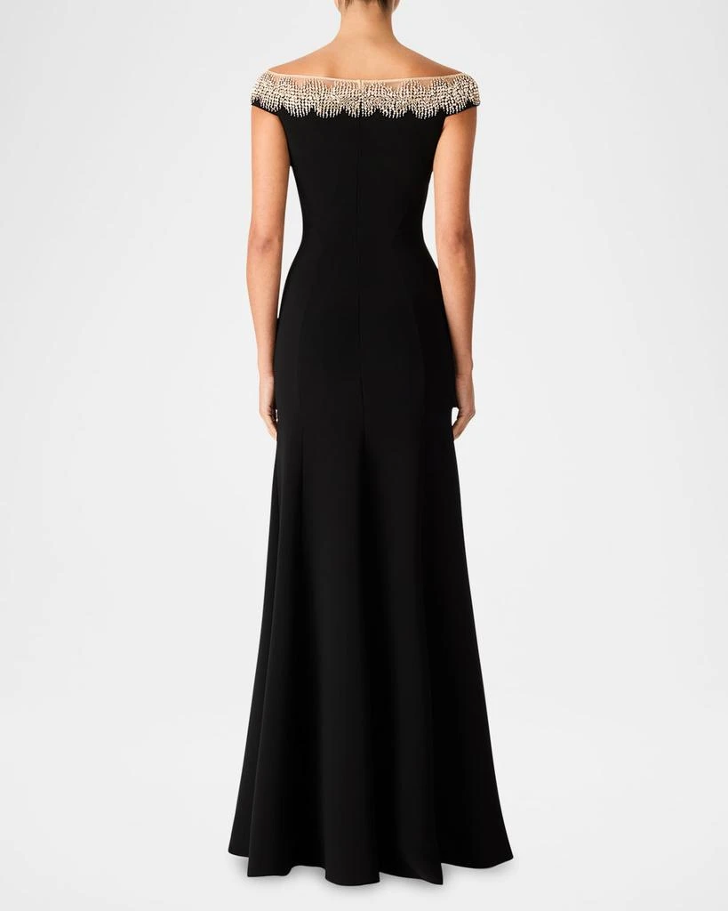 Jenny Packham Azalea Crystal Off-The-Shoulder Gown 3