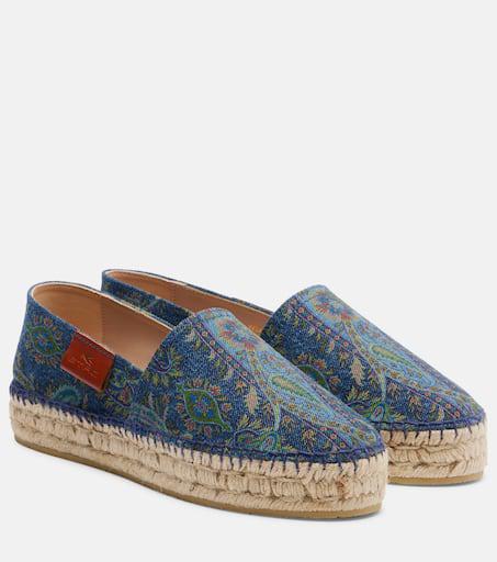 ETRO Printed canvas espadrilles