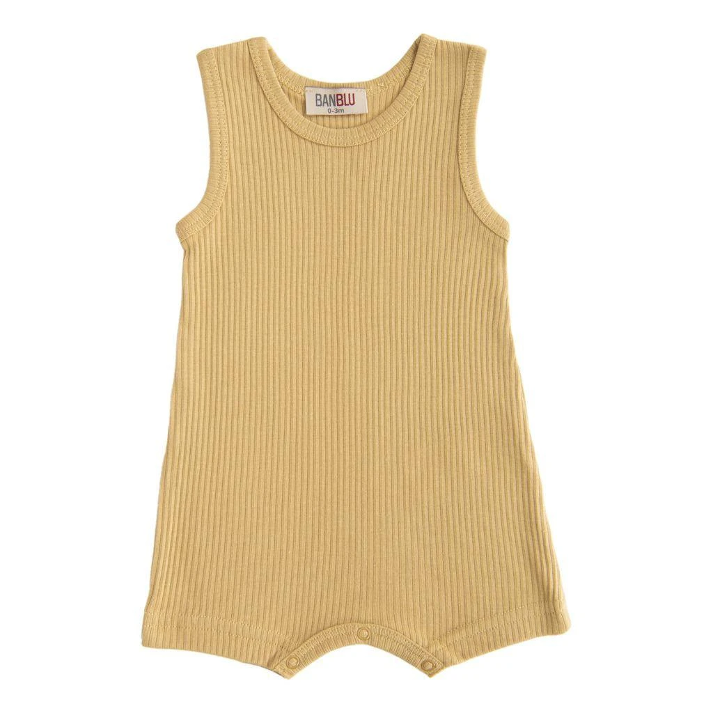 BANBLU Yellow Dandelion Sleeveless Modal Romper 2