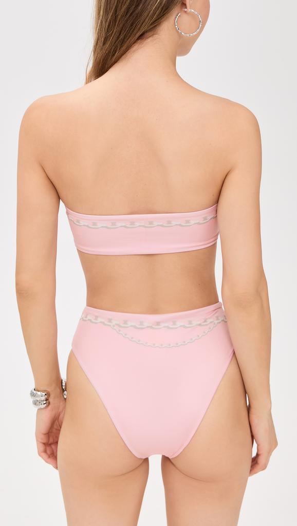 Shop Vita Versace Treasure Print Swim Bikini Top on Sale at