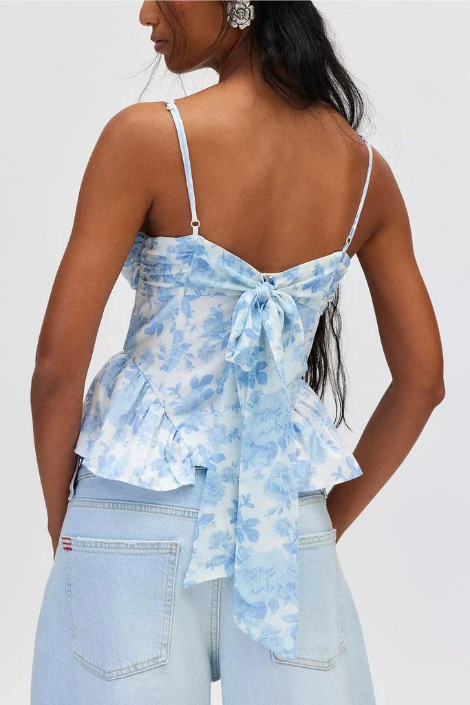 For Love & Lemons For Love & Lemons Oliver Floral  Tie Back Corset Top 2