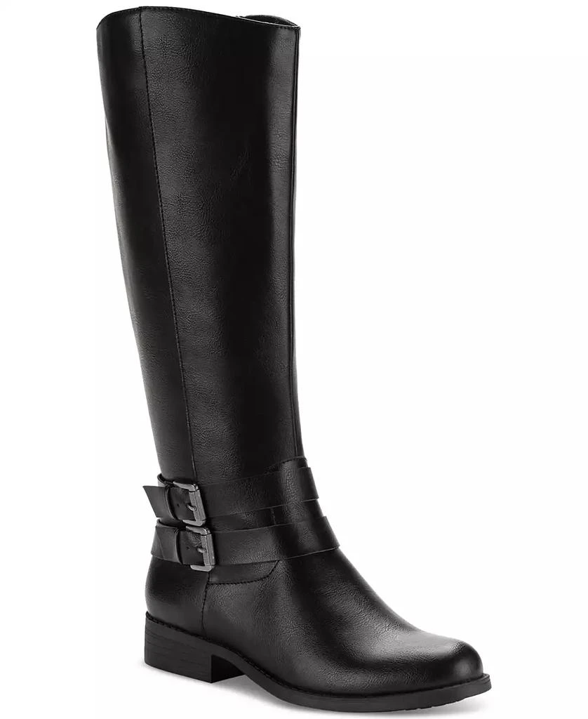 Style & Co Women's Maliaa Wide-Calf Buckled Riding Boots, Created for Macy's 1