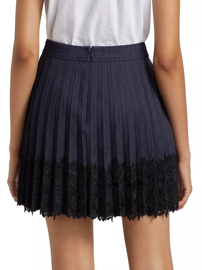 Laney Lace Pleated Denim Skirt – On Sale Now with Up to 48% Off