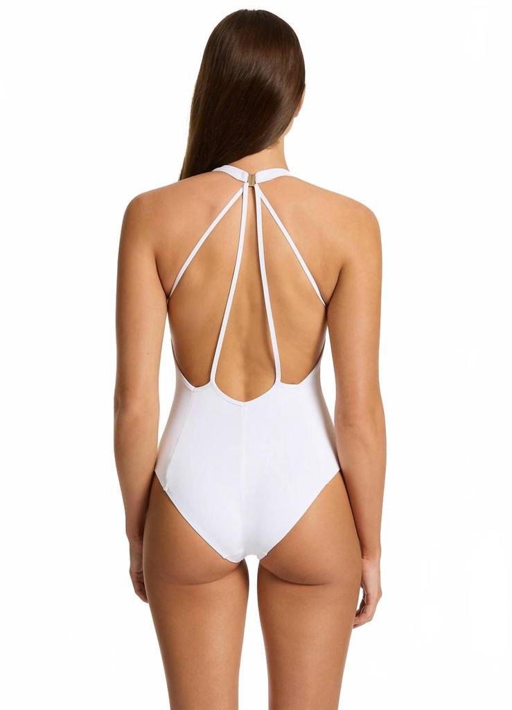 JETS Women's Jetset Butterfly Back One Piece In White