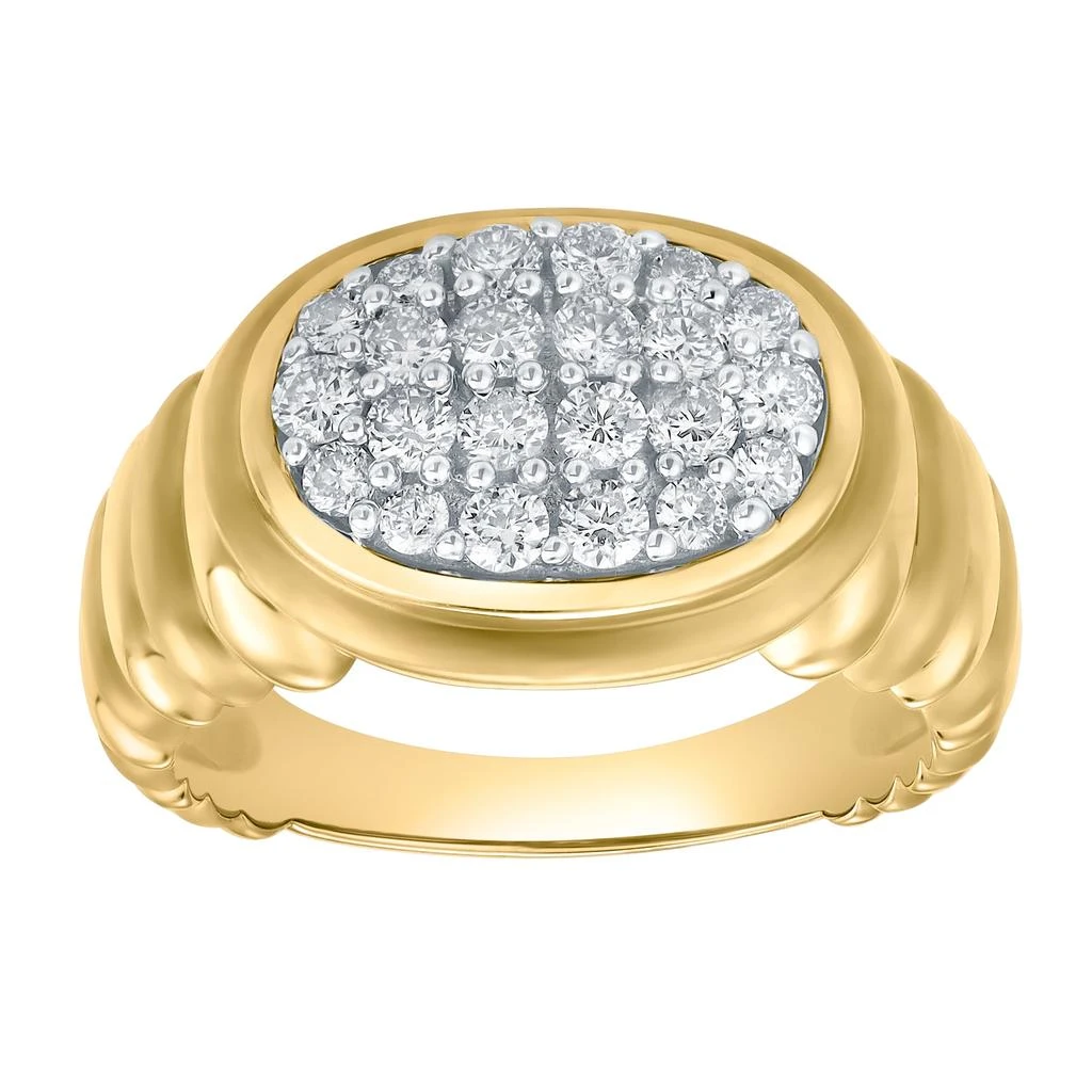 LuvMyJewelry Celeste 0.6 Ct 14K Gold Puff Diamond Ring