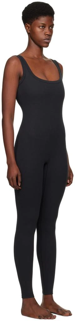 SKIMS Black Cotton Rib Tank Catsuit Jumpsuit 2