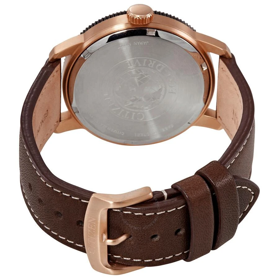 Citizen Orange Dial Brown Leather Men's Watch AW0079-13X 3