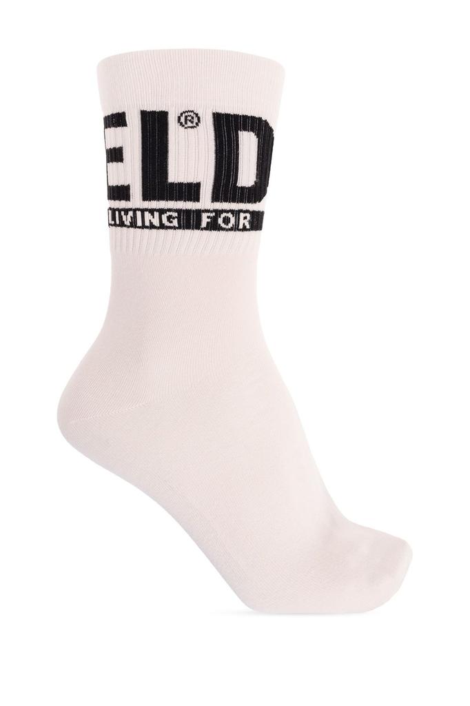 Diesel Diesel Three Packs Logo Intarsia-Knit Socks