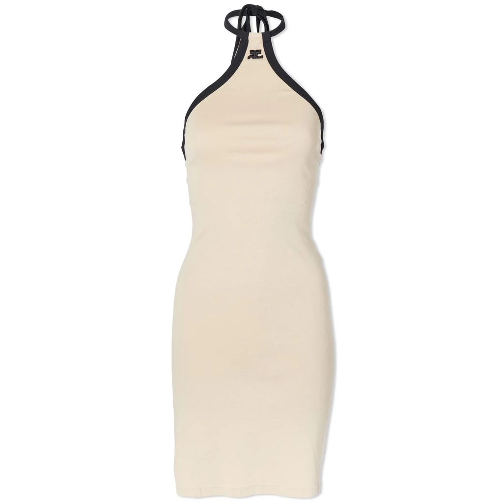Courrèges Courrèges Halter Neck Logo Mini Dress 1