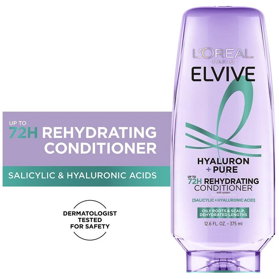 L'Oreal Paris Hyaluron Pure 72H Rehydrating Conditioner, Oily Hair 2