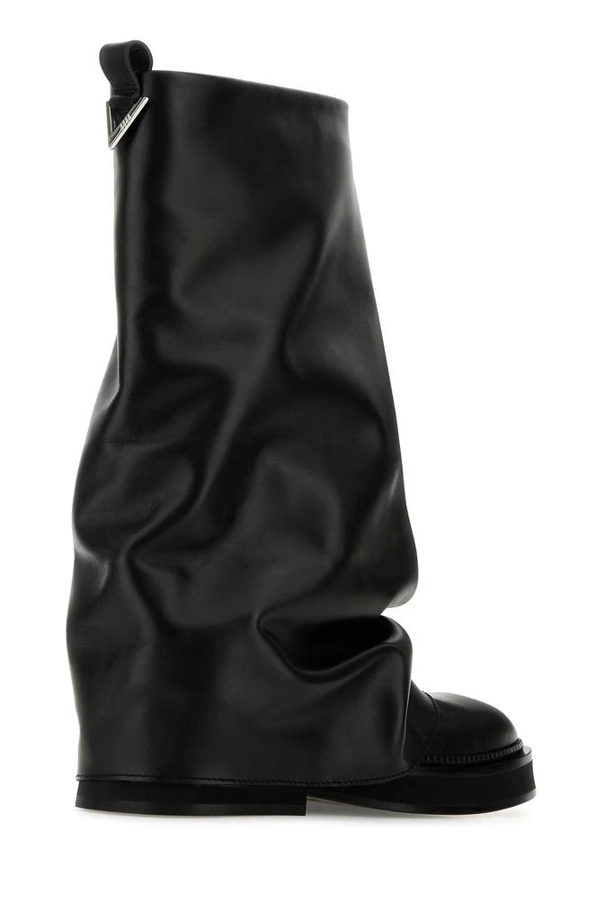 The Attico Black leather Robin boots 3