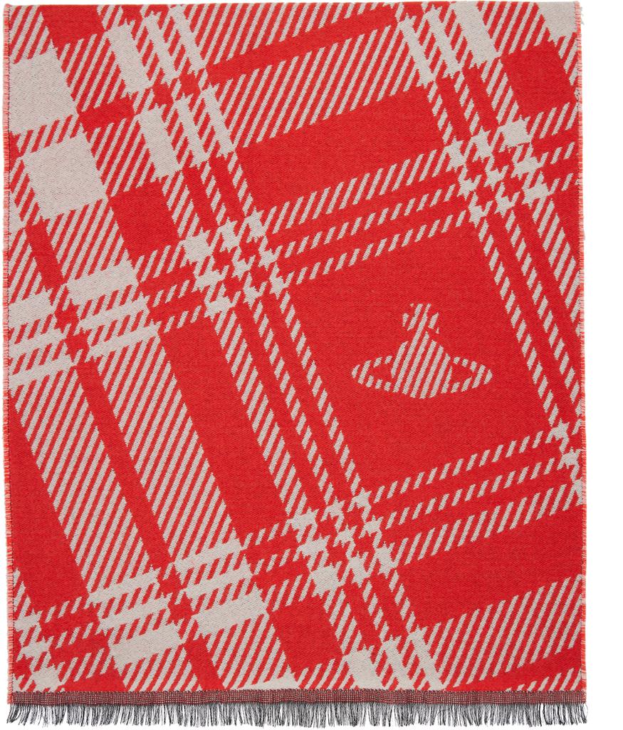 Vivienne Westwood Red & White Tartan Scarf