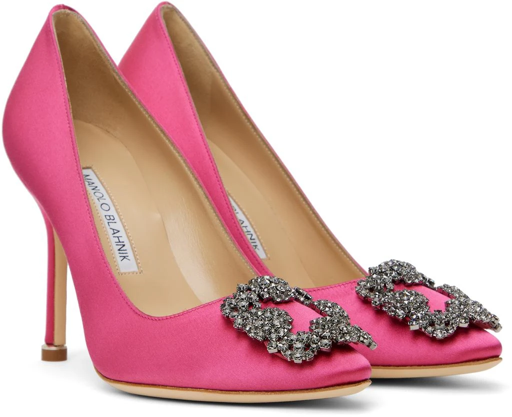 Manolo Blahnik Pink Hangisi Heels 4