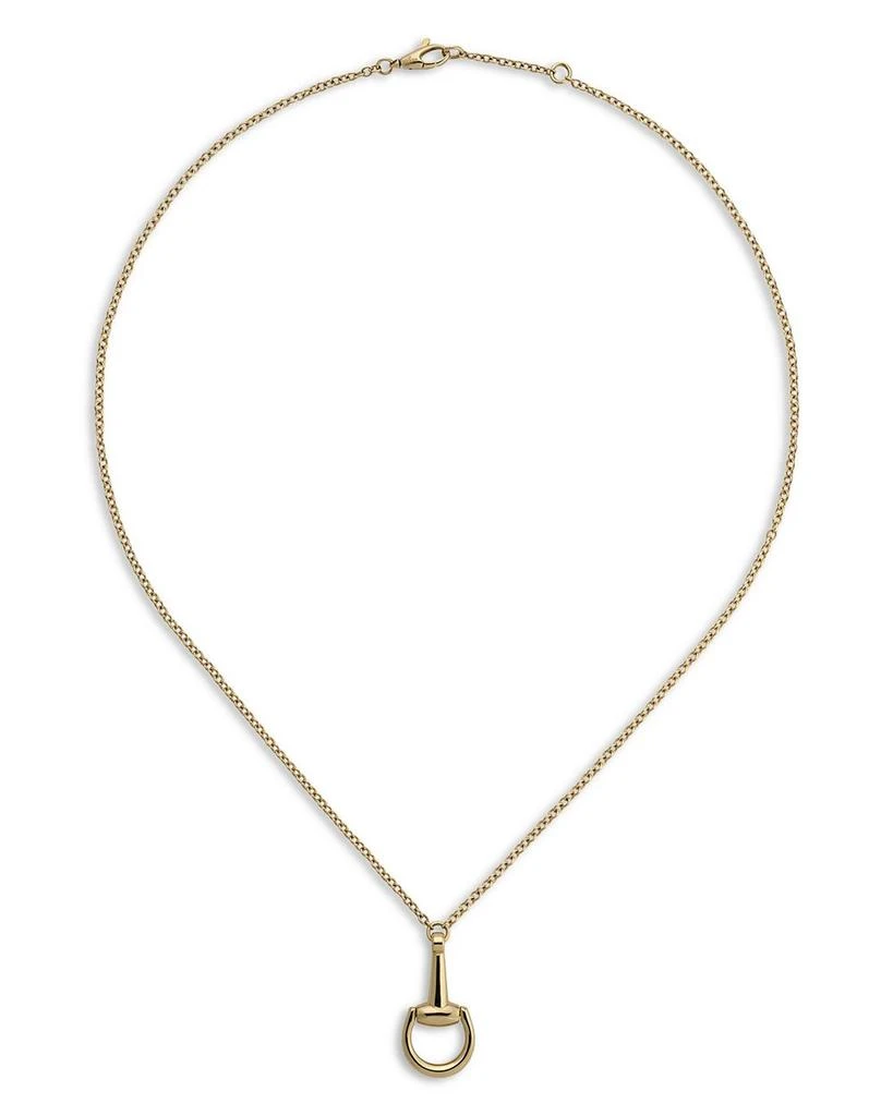 Gucci 18K Yellow Gold Horsebit Pendant Necklace, 15-16" 4