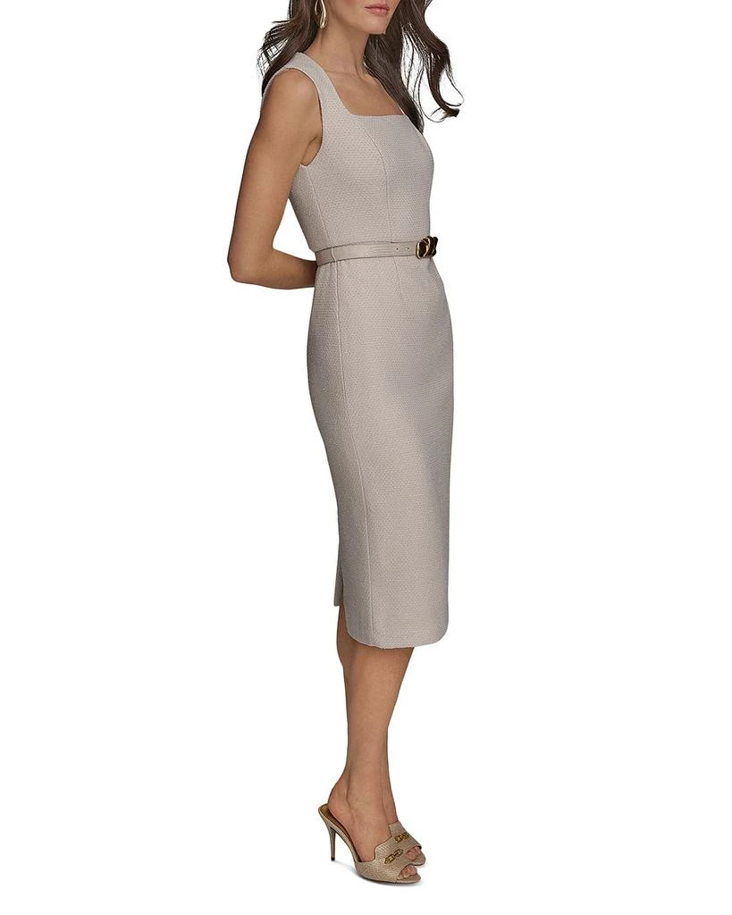 Donna Karan Belted Tweed Midi Dress 6