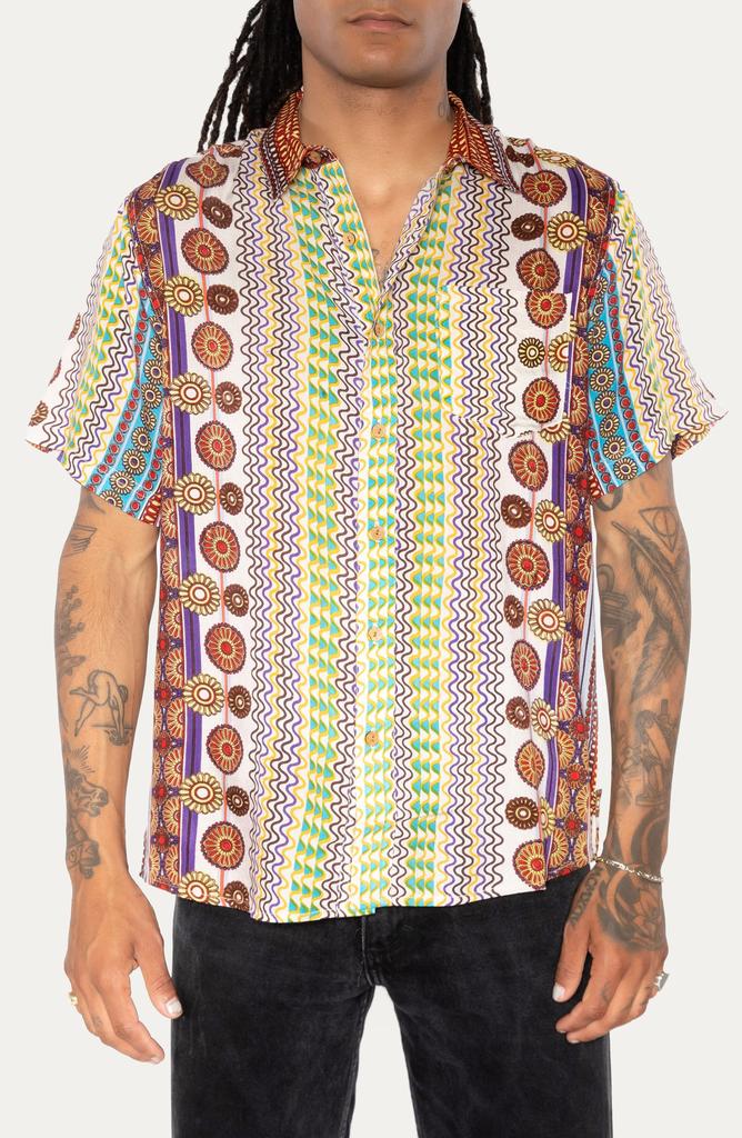 Raga Floral Short Sleeve Button-Up Shirt