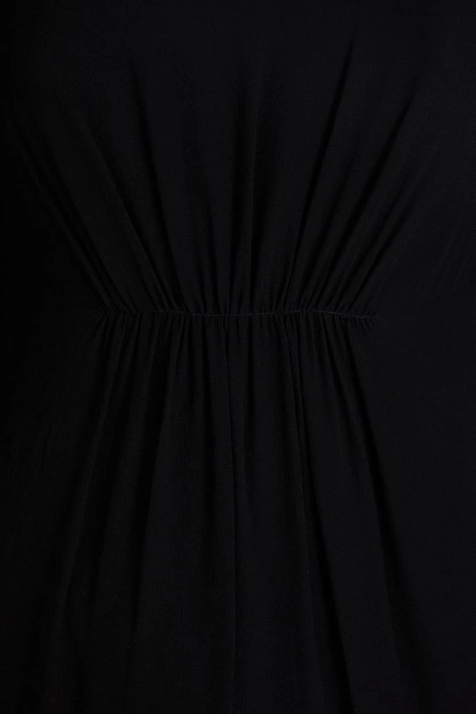 Emilia Wickstead Mere off-the-shoulder pleated silk-georgette midi dress 4