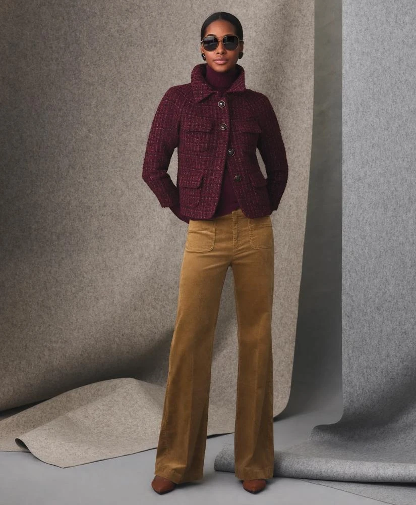 Brooks Brothers Cropped Jacket in Cotton-Wool Blend Boucle 2