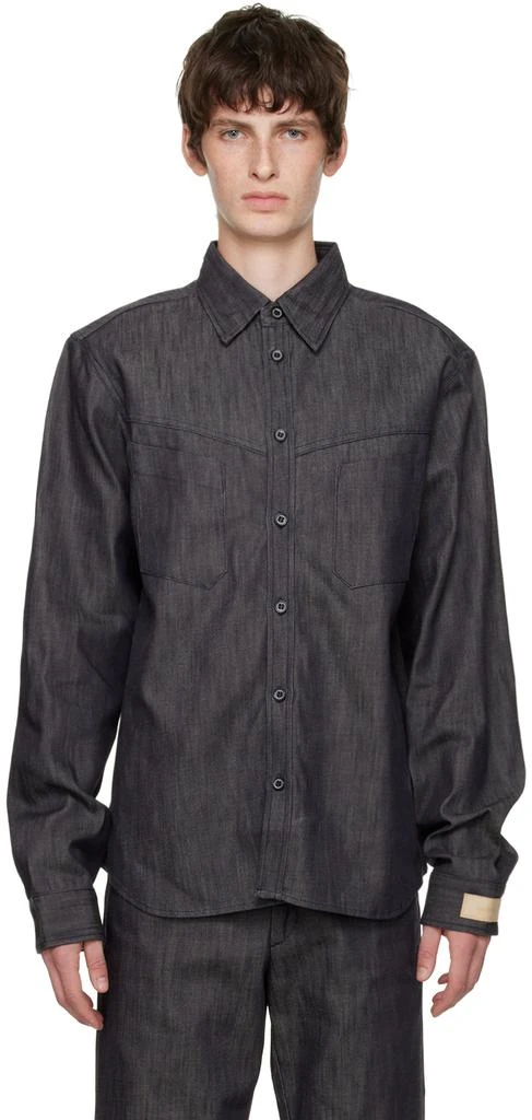 rito structure Indigo Angled Pocket Shirt 1
