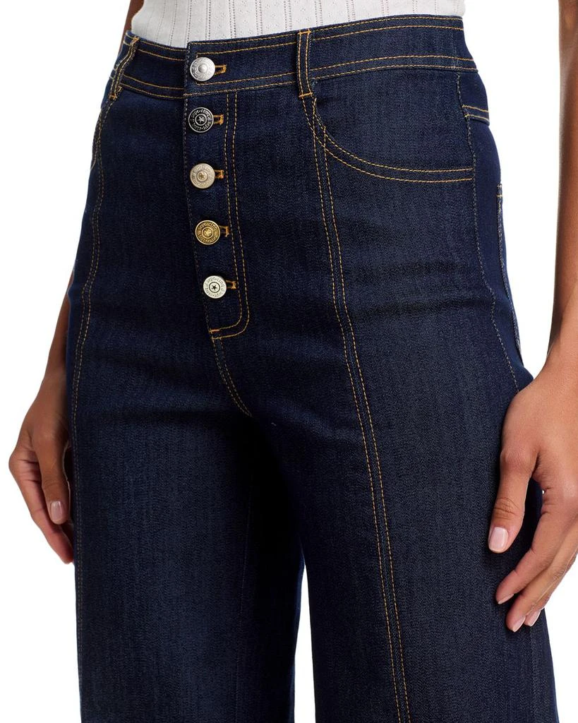 Cinq à Sept Button Front Francine Jeans in Indigo 5