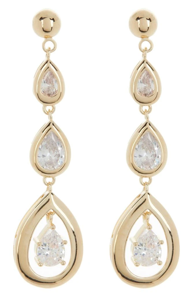 Sterling Forever Zara CZ Drop Earrings 1