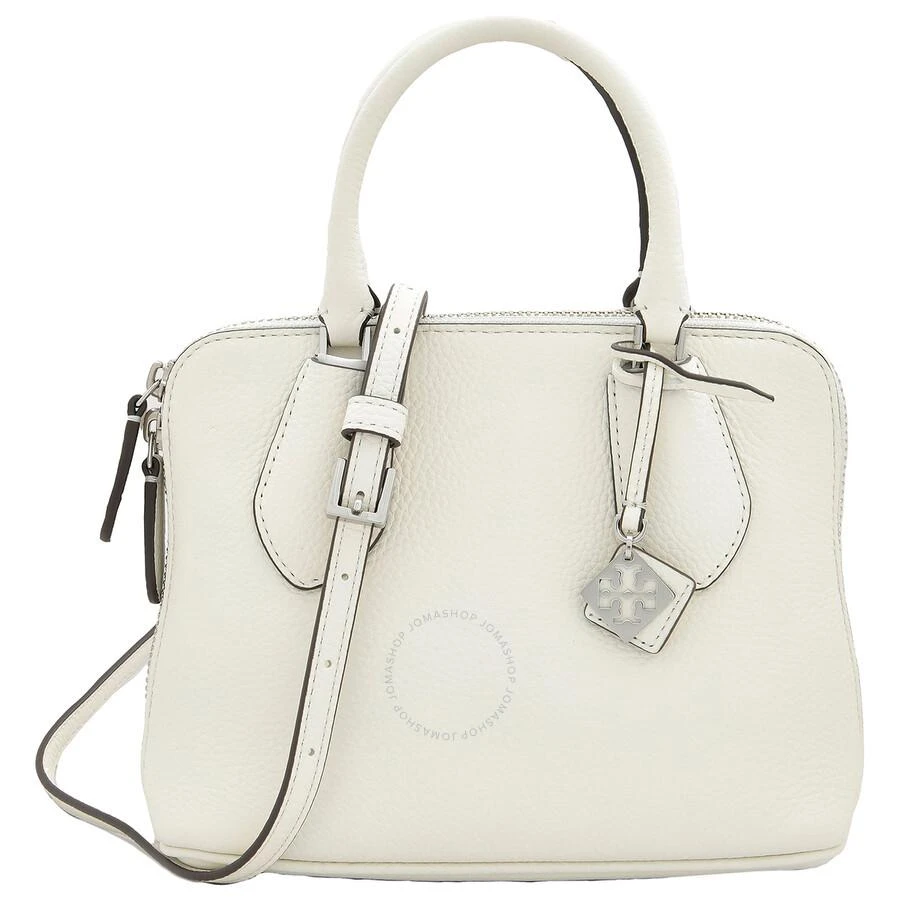 Tory Burch White Pebbled Leather Mini Swing Satchel 1