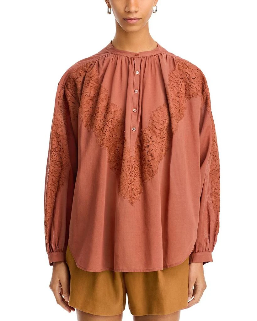 A.L.C. Elaine Lace Applique Top 6