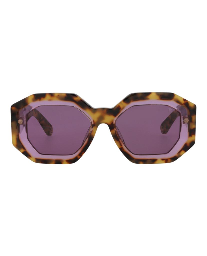 サングラス PHILIPP PLEIN Woman Sunglasses Black SPP098M 0700 SPP098M sunglasses Shiny Black/Gold | SmartBuyGlasses US