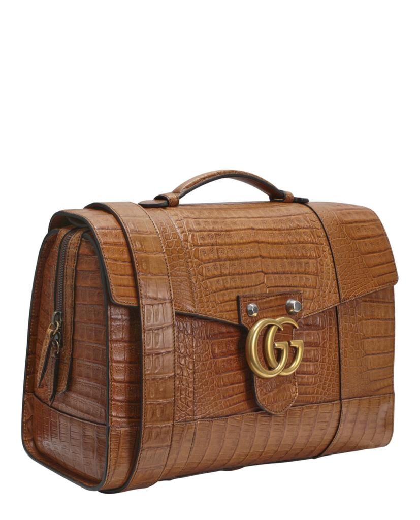 Gucci Large GG Marmont Alligator Briefcase