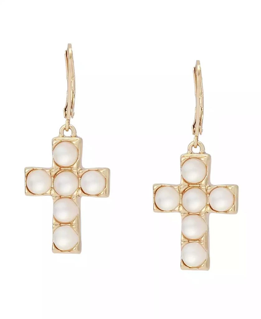 Robert Lee Morris Mother of Pearl Cross Drop Earrings 2