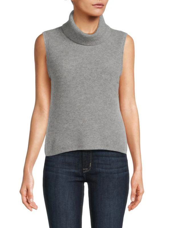 Saks Fifth Avenue Ribbed 100% Cashmere Sweater 1