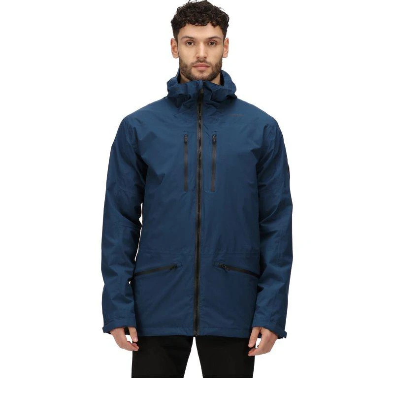 Regatta Mens Pulton II Waterproof Jacket Moonlight Denim