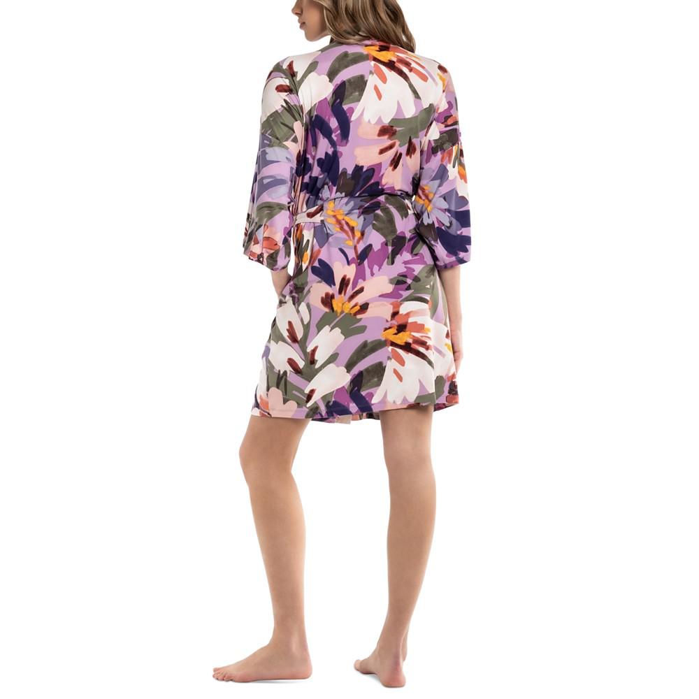 Linea Donatella Women's Printed Knit Wrap Robe