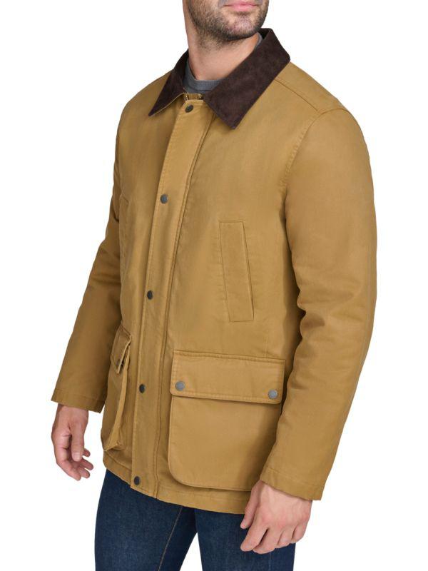 Cole Haan Coated Cotton Rain Jacket