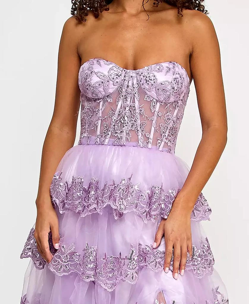 Juniors' Floral Sequin Embellished Ruffled Strapless Gown, Created for Macy's On Sale Now with Up to 61% Off | Discover Exclusive Deals & Savings at BeyondStyle Authentic B Darlin juniors|dress|dresses|women Juniors' Floral Sequin Embellished Ruffled Strapless Gown, Created for Macy's On Sale Now with Up to 61% Off | Discover Exclusive Deals & Savings at BeyondStyle Authentic B Darlin juniors|dress|dresses|women