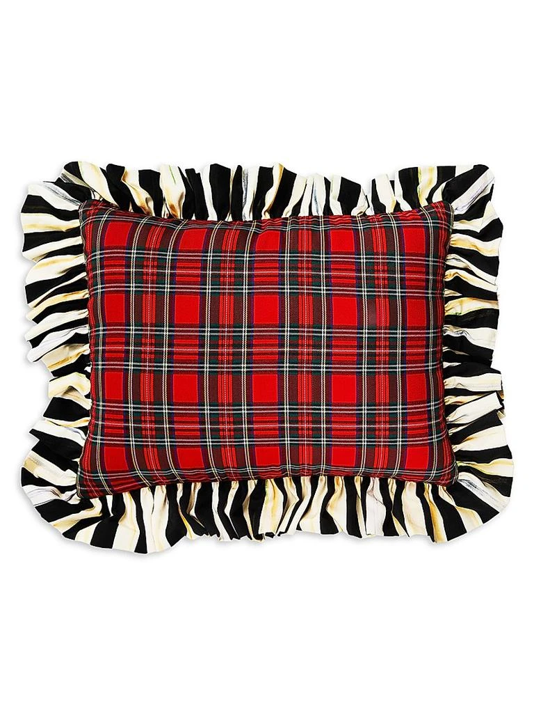 MacKenzie-Childs Tartan Stripe Ruffle Lumbar Pillow 1