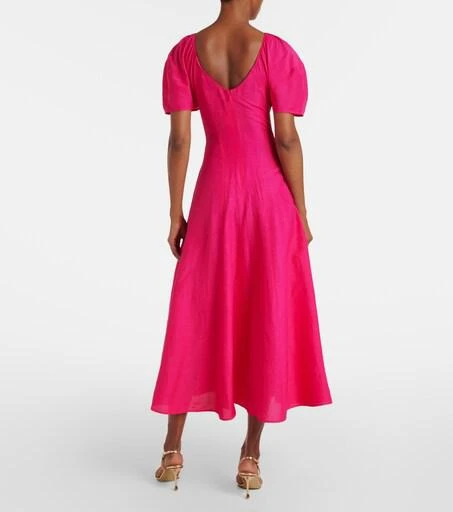 tory burch maxi dresses Tory Burch logo-detail Maxi Dress | Red