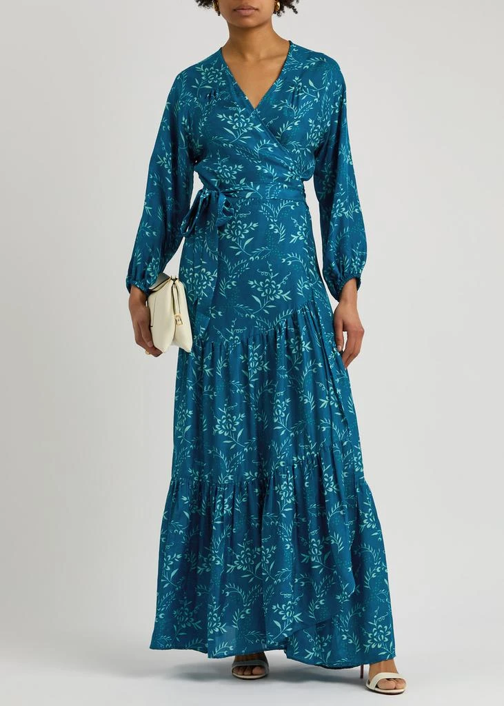 Hannah Artwear Emilia printed silk maxi wrap dress 4