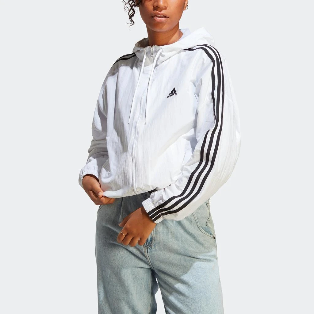 Adidas Women's adidas Essentials 3-Stripes Woven Windbreaker 1