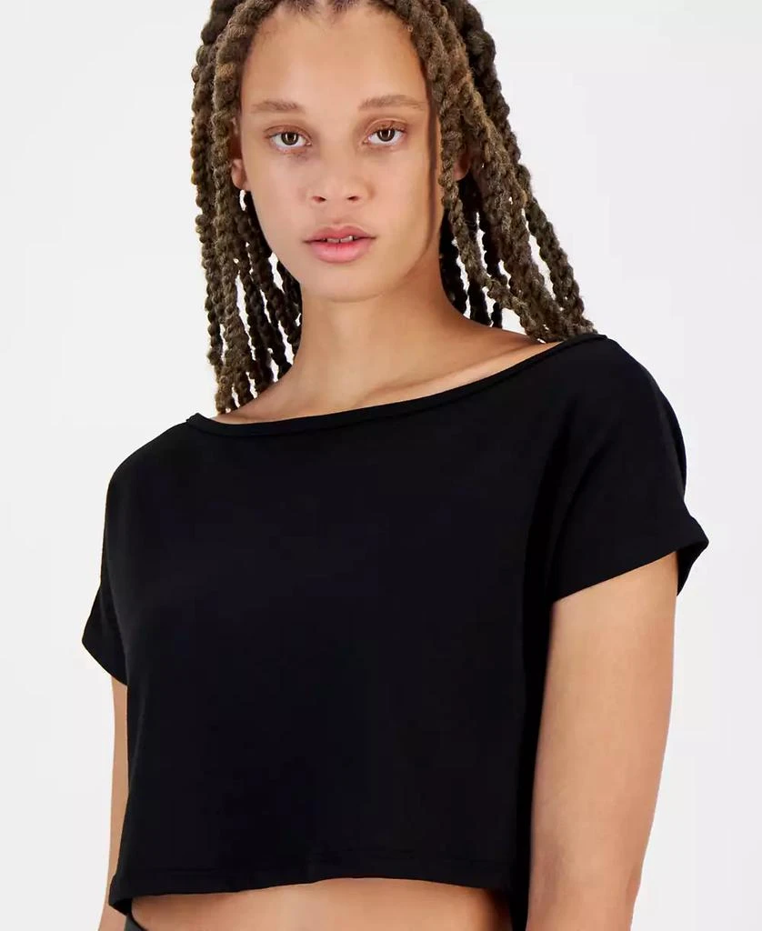 Macy's Women's Off-The-Shoulder T-Shirt, Created for Macy's 3