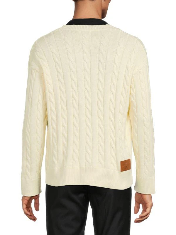 Krost Nautica Cableknit Asymmetric Cardigan 2