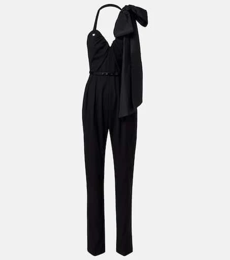 Max Mara Asymmetric virgin wool jumpsuit 1