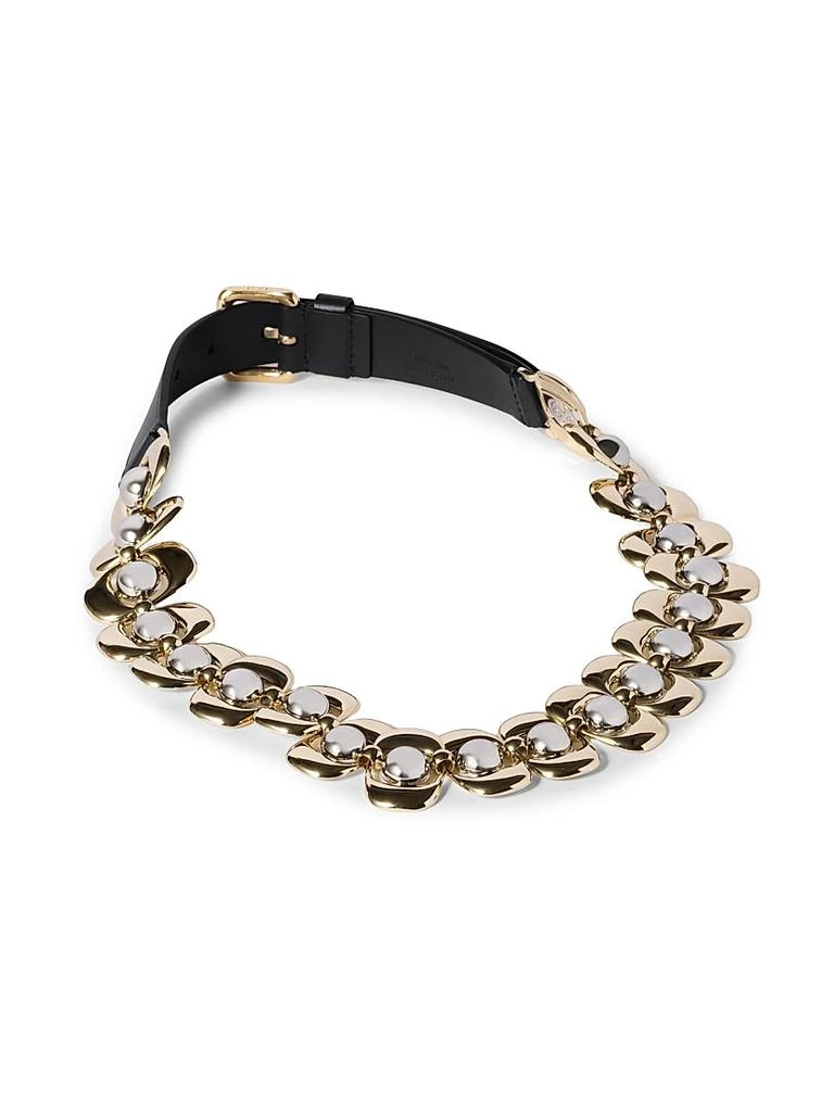 Miu Miu Leather and Metal Belt - Belts - Free Shipping  display picture 1