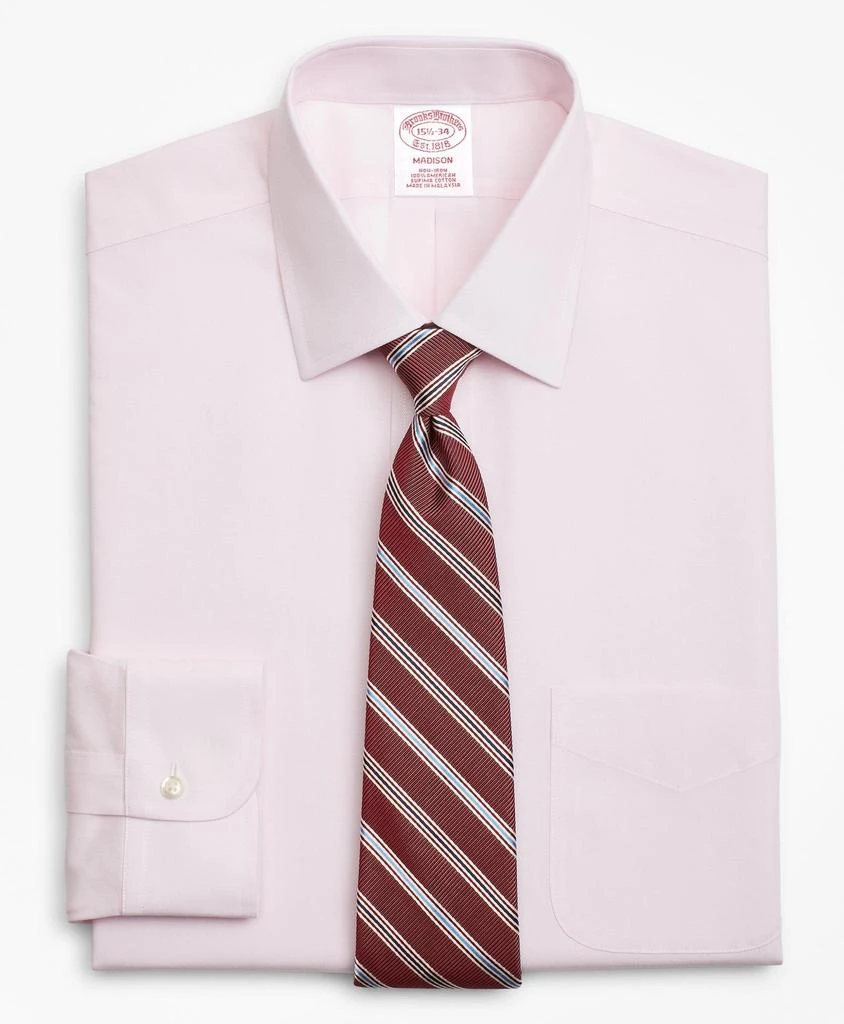 Brooks Brothers Madison Relaxed-Fit Dress Shirt, Non-Iron Herringbone 1