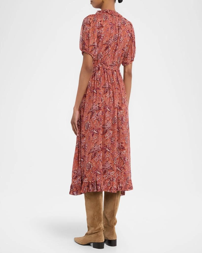 sachin and babi light blue dress V by Very Puff Sleeve Midaxi Dress - Red main image 0